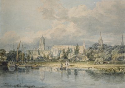 Vista sur de Christ Church desde los prados, siglo XIX de Joseph Mallord William Turner